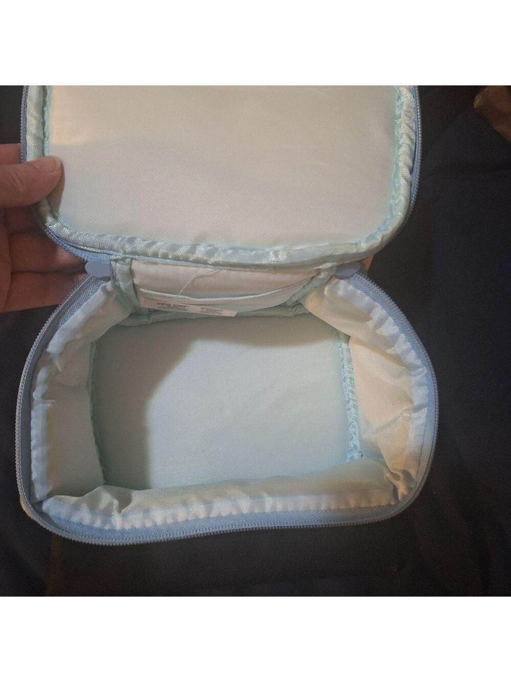 Nicole Miller Blue Bunny Plush Makeup Bag - Picture 3 of 4